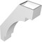 Ekena Millwork 5-in. W x 16-in. D x 22-in. H Merced Architectural Grade PVC Knee Brace BRCP05X16X22MRC - alternate 6